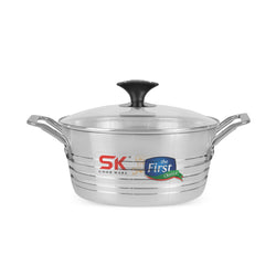 15 Pieces Aluminum Metal Finish Saffron Gift Pack Set [Glass Top]