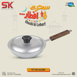Aluminum Anodized Fry Pan with Lid - Salvano