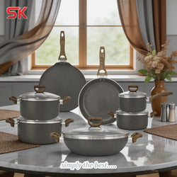 16 Pieces Non Stick Daffodil Gift Pack Set Soft Touch Wooden Texture Handle