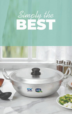 Aluminum Heavy Gauged Anodized Round Wok