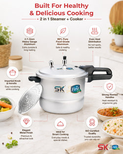 Feast Steamer Pressure Cooker 2 in 1 Pre Steam
