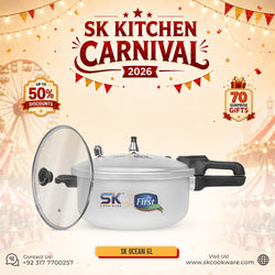 Ocean 2 in 1 Pressure Cooker with Free Glass Lid (Baigona Cooker)