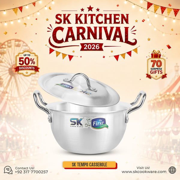 Heavy Gauged Aluminum Metal Finish Casserole Tempo [Apple Pots]