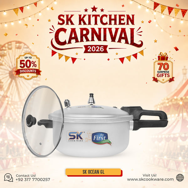 Ocean 2 in 1 Pressure Cooker with Free Glass Lid (Baigona Cooker)
