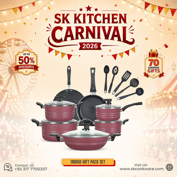 18 Pieces Non-Stick Indigo Gift Pack Set