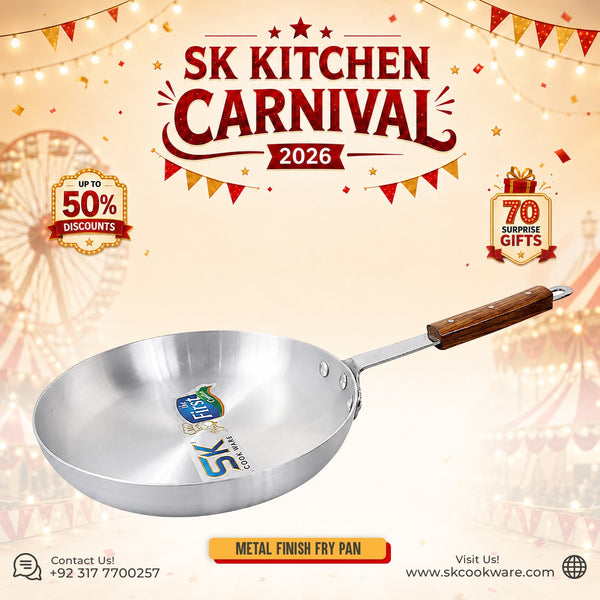 Leftover Aluminum Metal Finish Fry Pan