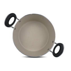 Non Stick Marble Coated Signature Casserole (Daigchi/Baigona) with Glass Lid - Black - skcookware