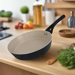 24cm Non Stick Marble Coated Signature Frypan - B&W