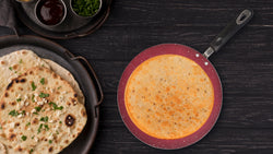 30cm Marble Coated Classic 6G Tawa/ Griddle/ Paratha Pan - Maroon