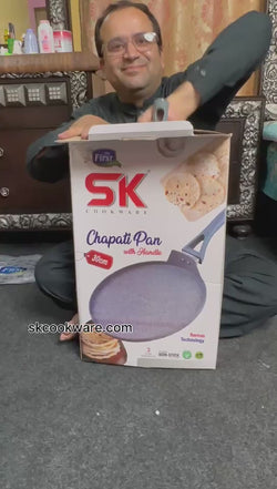 Non Stick Marble Coated Signature Chapati Pan - Grey