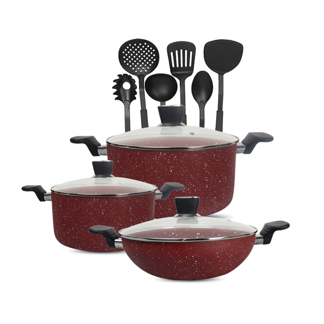 16 Pieces Marble Coating Copper Cook Gift Pack Set