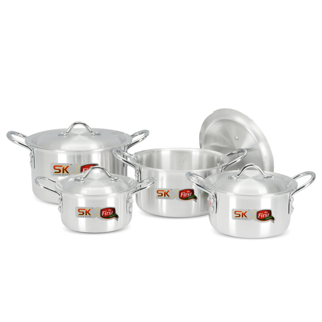 08 Pieces Aluminum Jumpo Casserole Set - 33 to 40 cm