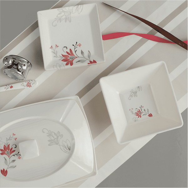 69 Pieces Melamine Double Glaze Lavish Dinnerware Set - 507 - skcookware 