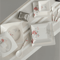 69 Pieces Melamine Double Glaze Dinnerware Set - Lavish Series