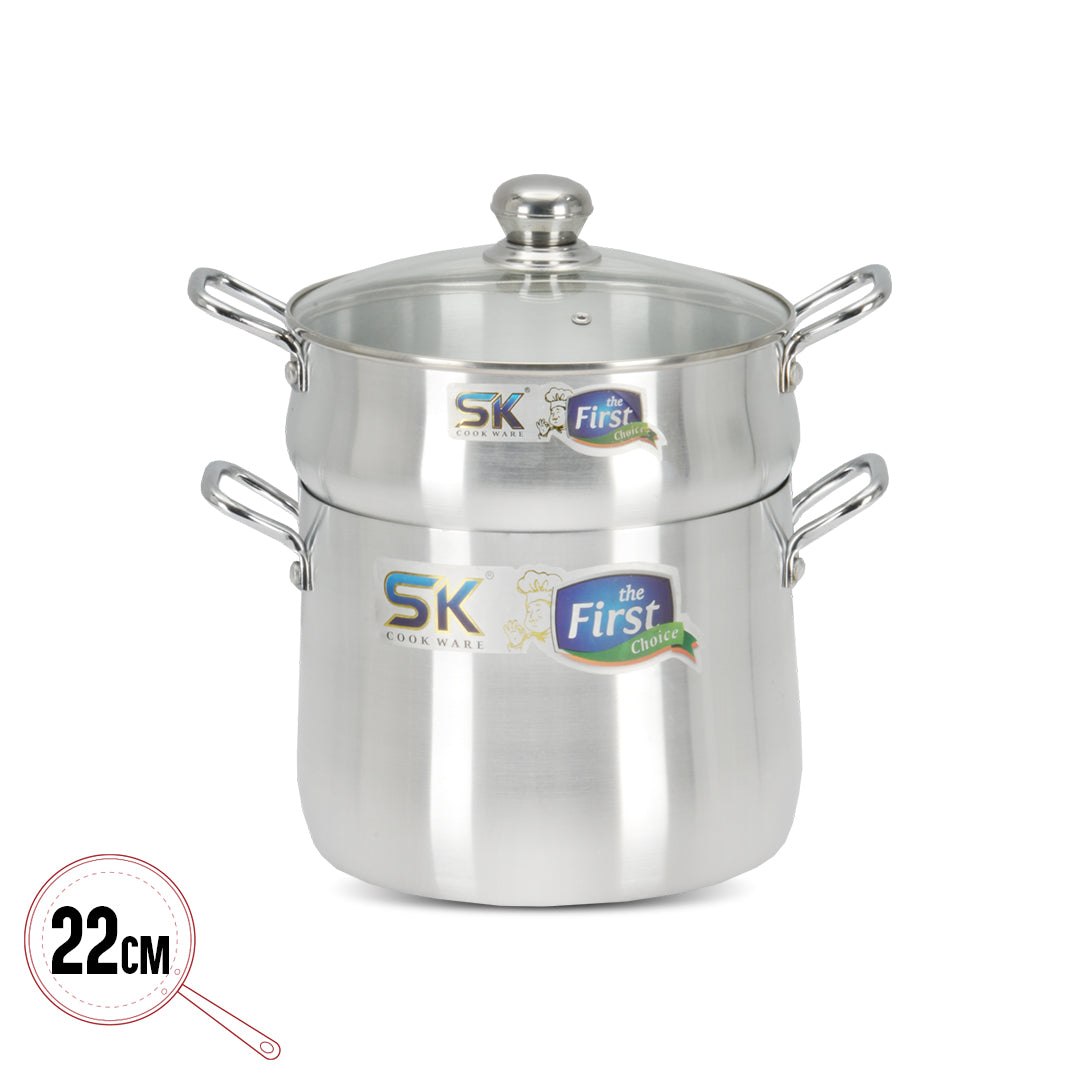 Metal Finish Couscousera Steamer