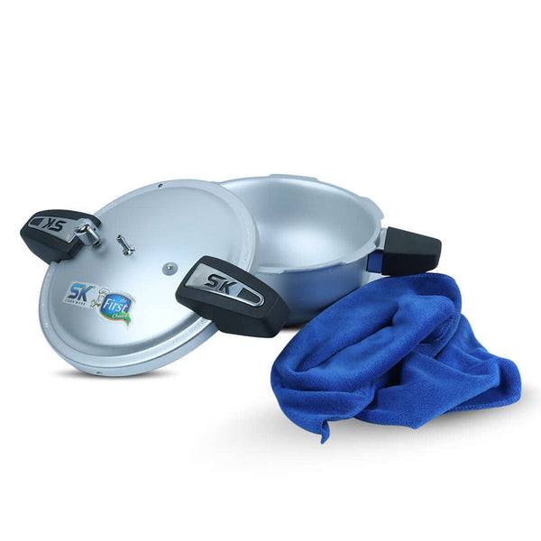Zircon 2-in-1 Aluminum Pressure Cooker & Karahi/Wok with Free Glass Lid