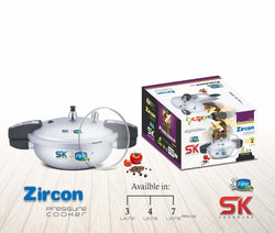 Zircon 2-in-1 Aluminum Pressure Cooker & Karahi/Wok with Free Glass Lid