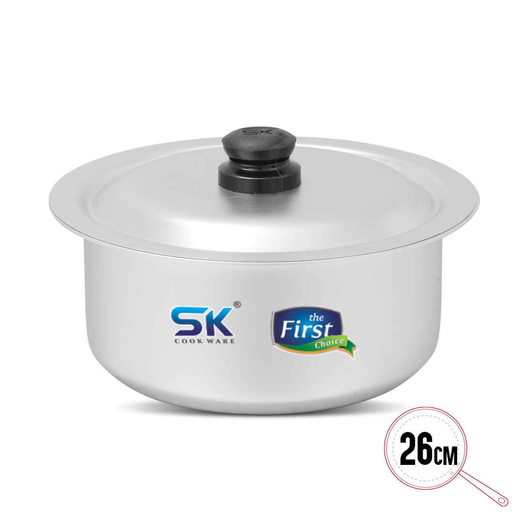 Premium Quality Anodize Round Casserole (Daigchi) with Lid