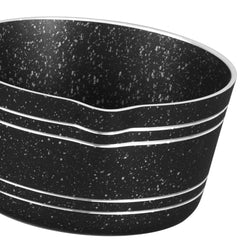 Marble Coated Single Spout Milk Pan - Black - skcookware 