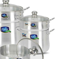 Metal Finish Couscousera Steamer Set - Skcookware