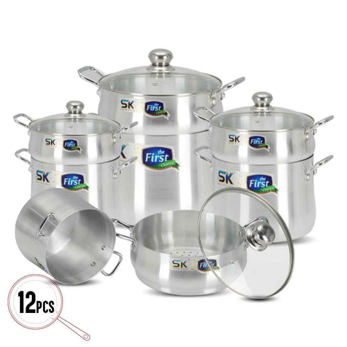 Metal Finish Couscousera Steamer Set - Skcookware