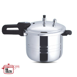 Sapphire Mirror Polish Pressure Cooker with Easy Gripping