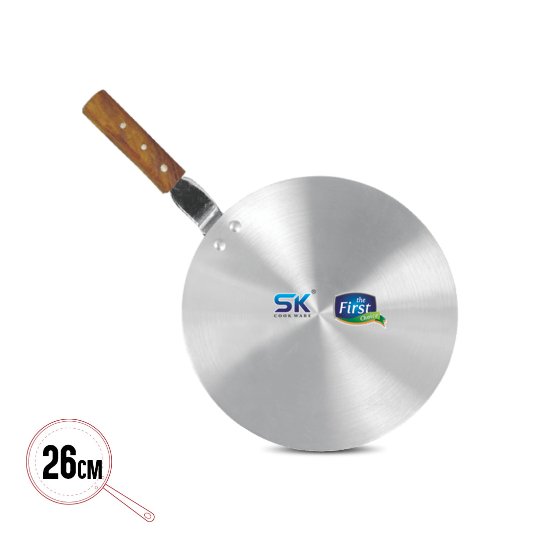 Aluminum Tawa/Griddle/Paratha Pan with Strong Wooden Handle